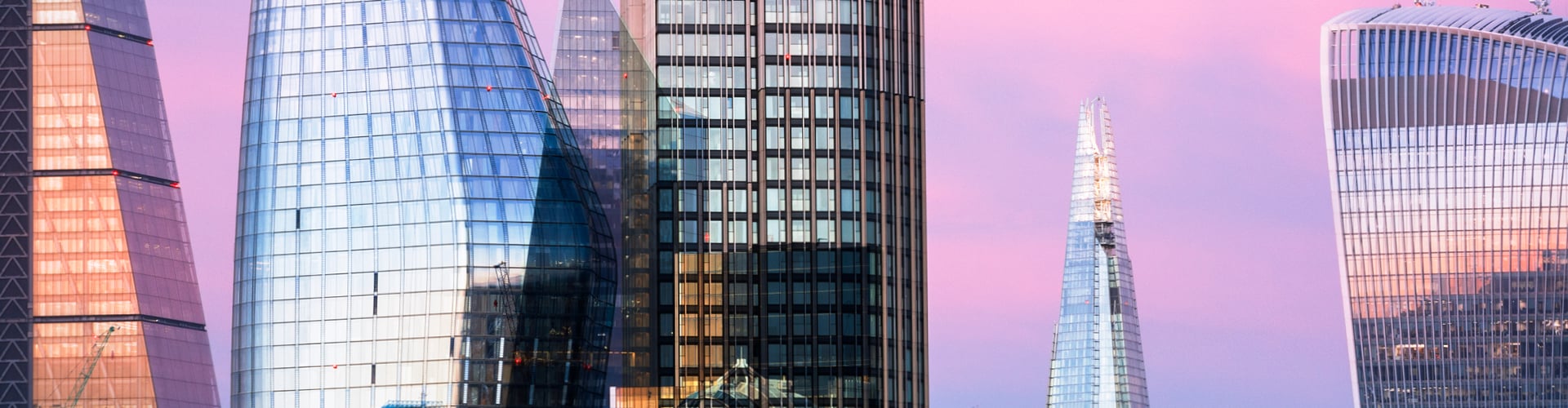 City of London building architecture with the Shard in the background