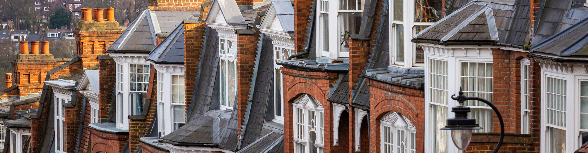 Houses with London skyline